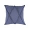 Laddha Home Designs 18" Blue Hand Woven Diamond Tufted Square Throw Pillow